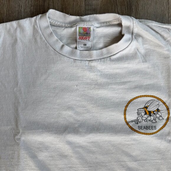 Vintage 1998 US Navy Seabees T Shirt - Size XL - Picture 2 of 4